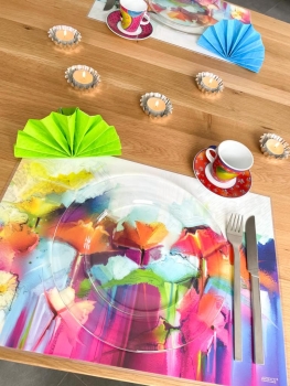 Tischset Platzset abwaschbar Abstract Flower Fantasy von ARTIPICS